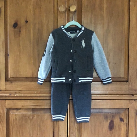 Polo Ralph Lauren Other - Polo by Ralph Lauren Varsity Sweat Set 3T